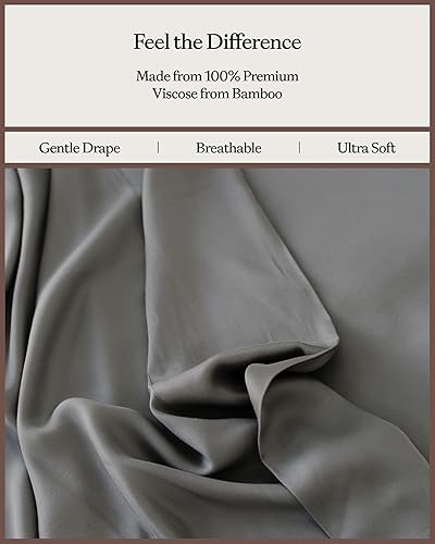 Miniatura 4 de Cozy Earth Juego de sábanas de bambú carbón Queen