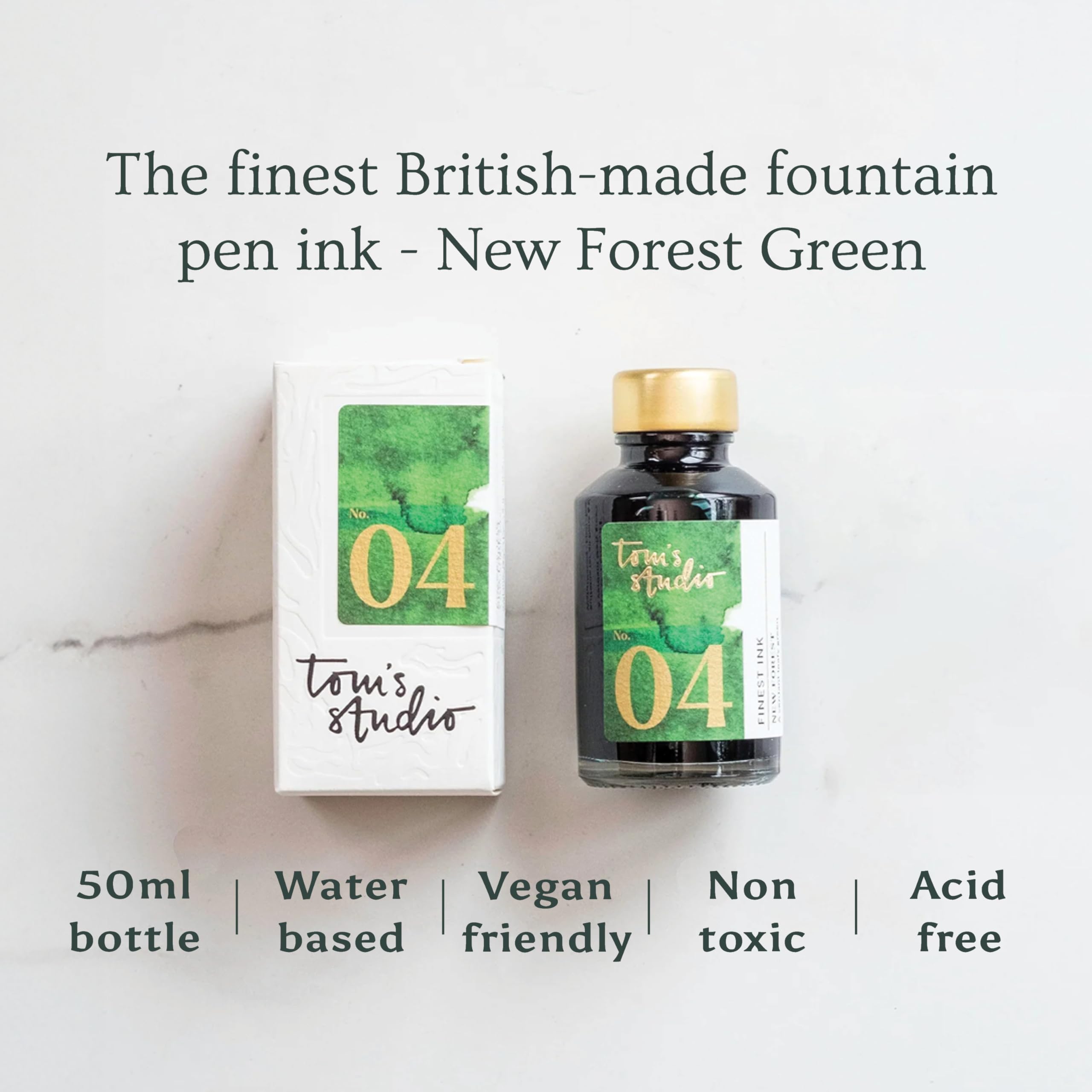 Tom's Studio - Fountain Pen Ink 50ml, Green, 50 ml - Image 2