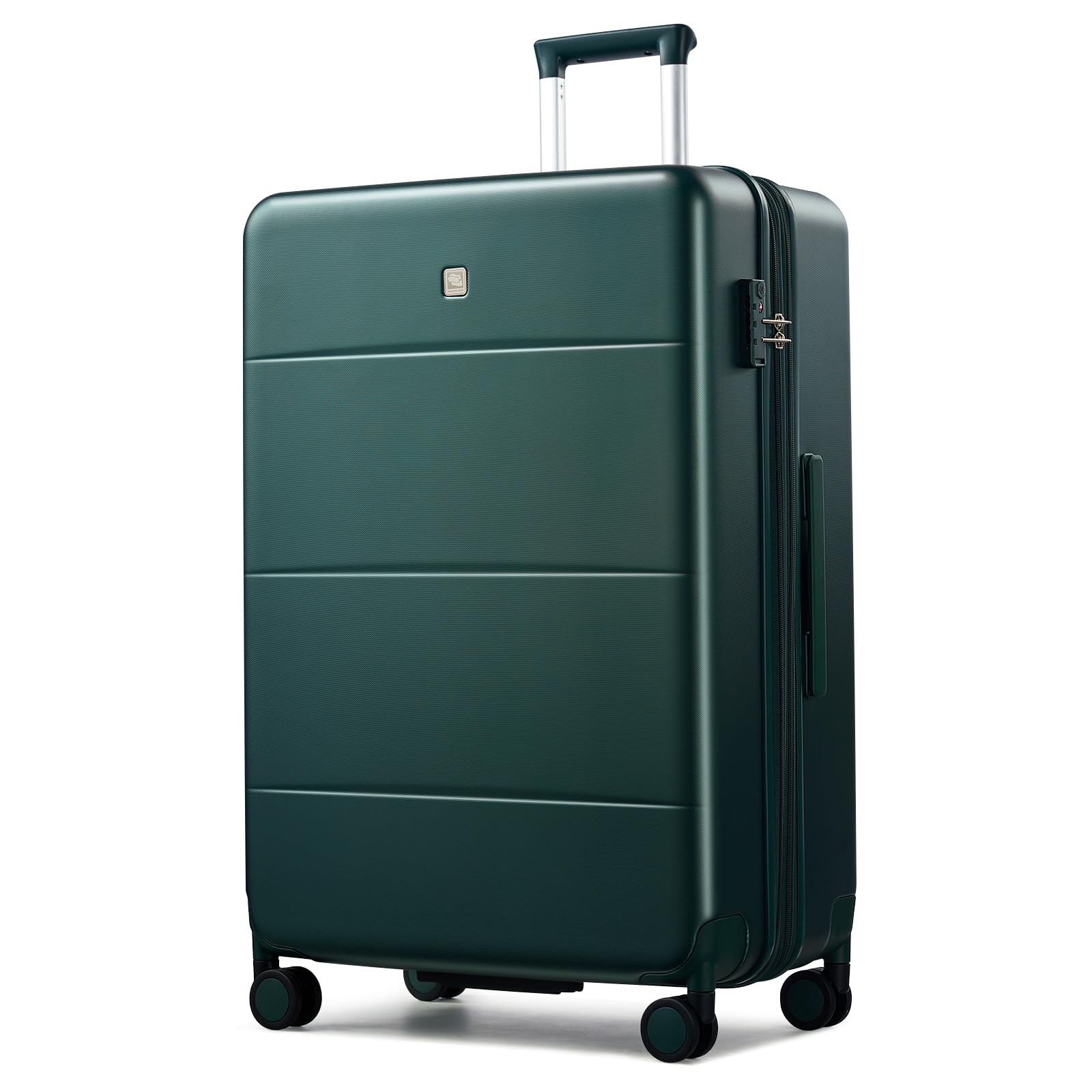 Hanke Expandable 26 Inch Luggage with Spinner Wheels, Hardside Large Suitcase, All-PC Hard Shell Travel Luggage, TSA Lock, Lightweight Durable Checked-Medium (Blackish Green, 93L) — view 28