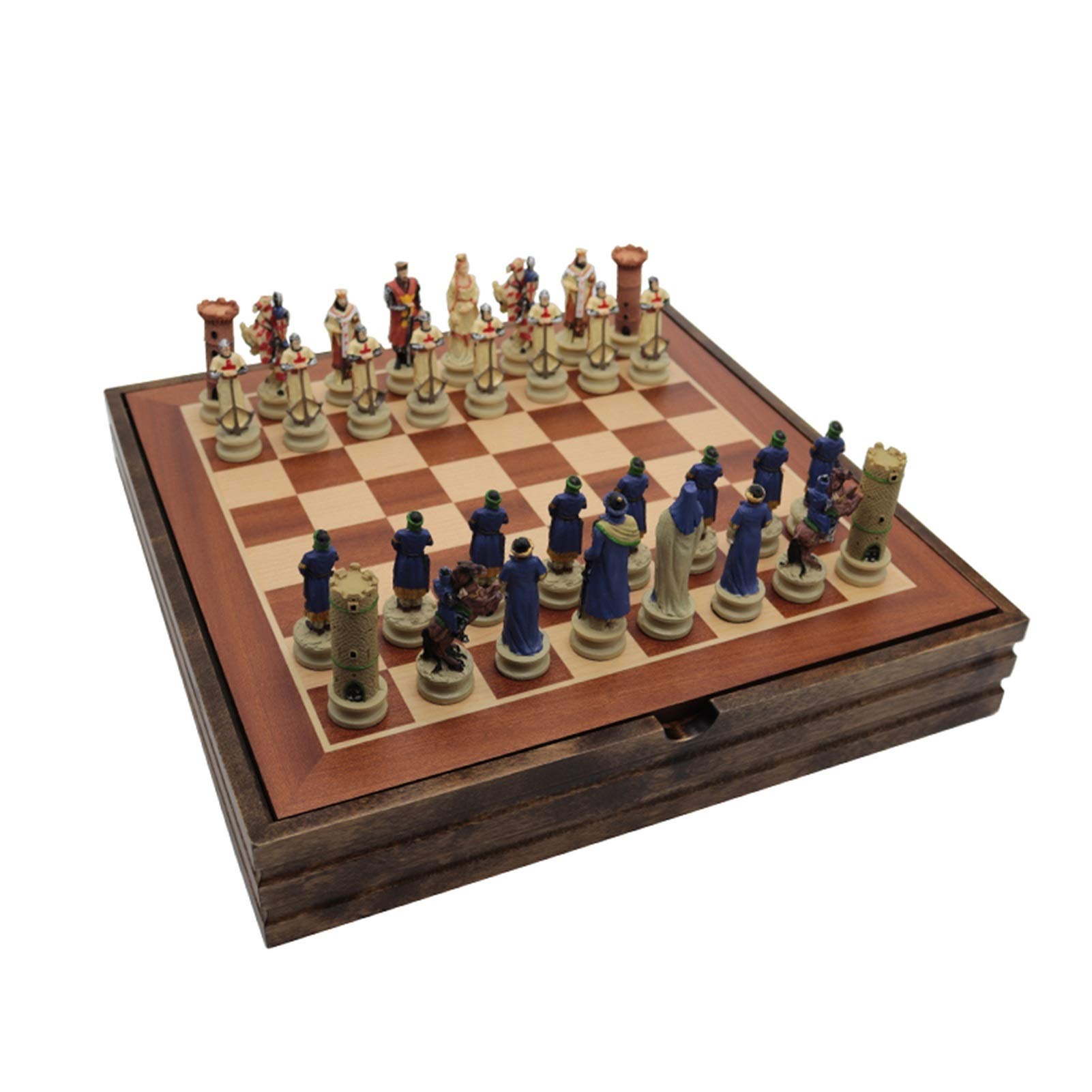 Buy WHTBB Chess set Solid Wood Chess Set Crusader Theme Of Civil War