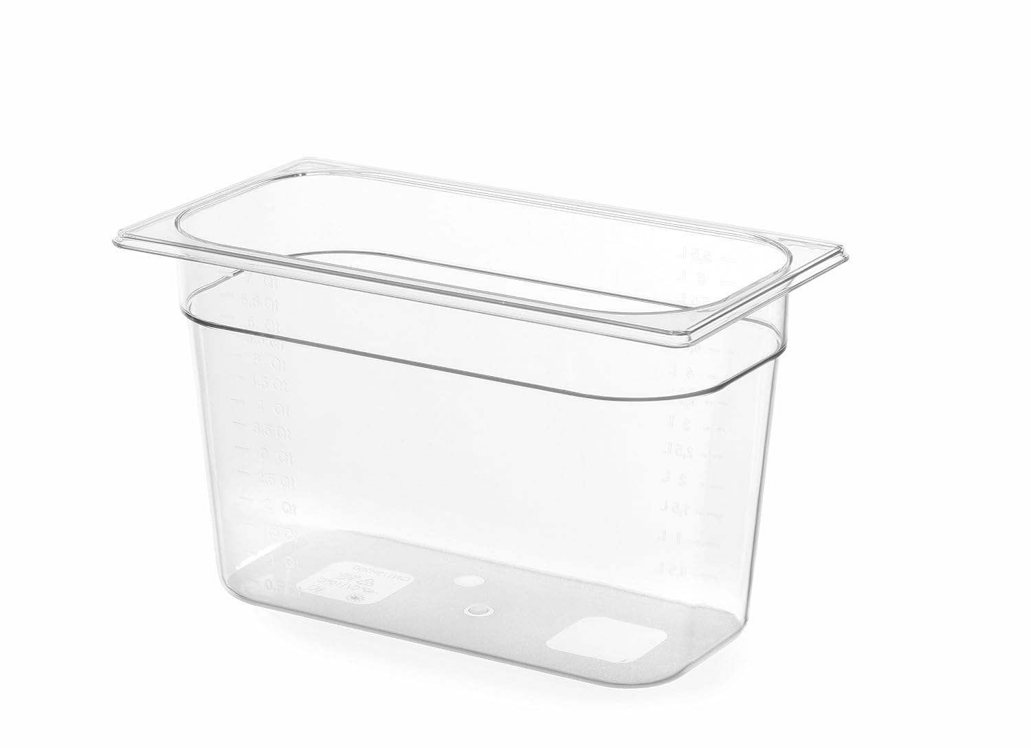 HENDI Gastronorm container 1/3, PC transparent, 325x176x(H)200 mm, 7.8 L, 7,8 Liter