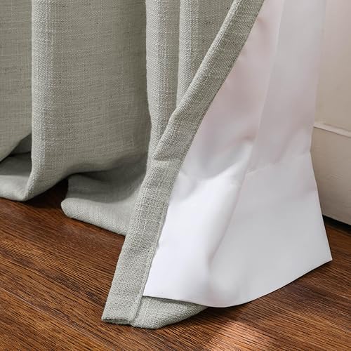 Miniatura 144 de Drapifytex Cortina plisada de lino sintético, cortina para oscurecer la habitación, 56 pulgadas de ancho x 96 pulgadas de largo, cortina de cobre 26