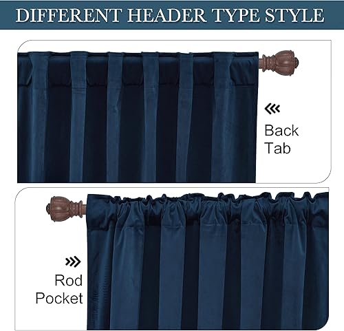 Miniatura 190 de RYB HOME - Cortinas de terciopelo beige, cortinas decorativas resistentes con pestaña trasera, cubierta de privacidad para oscurecer habitación