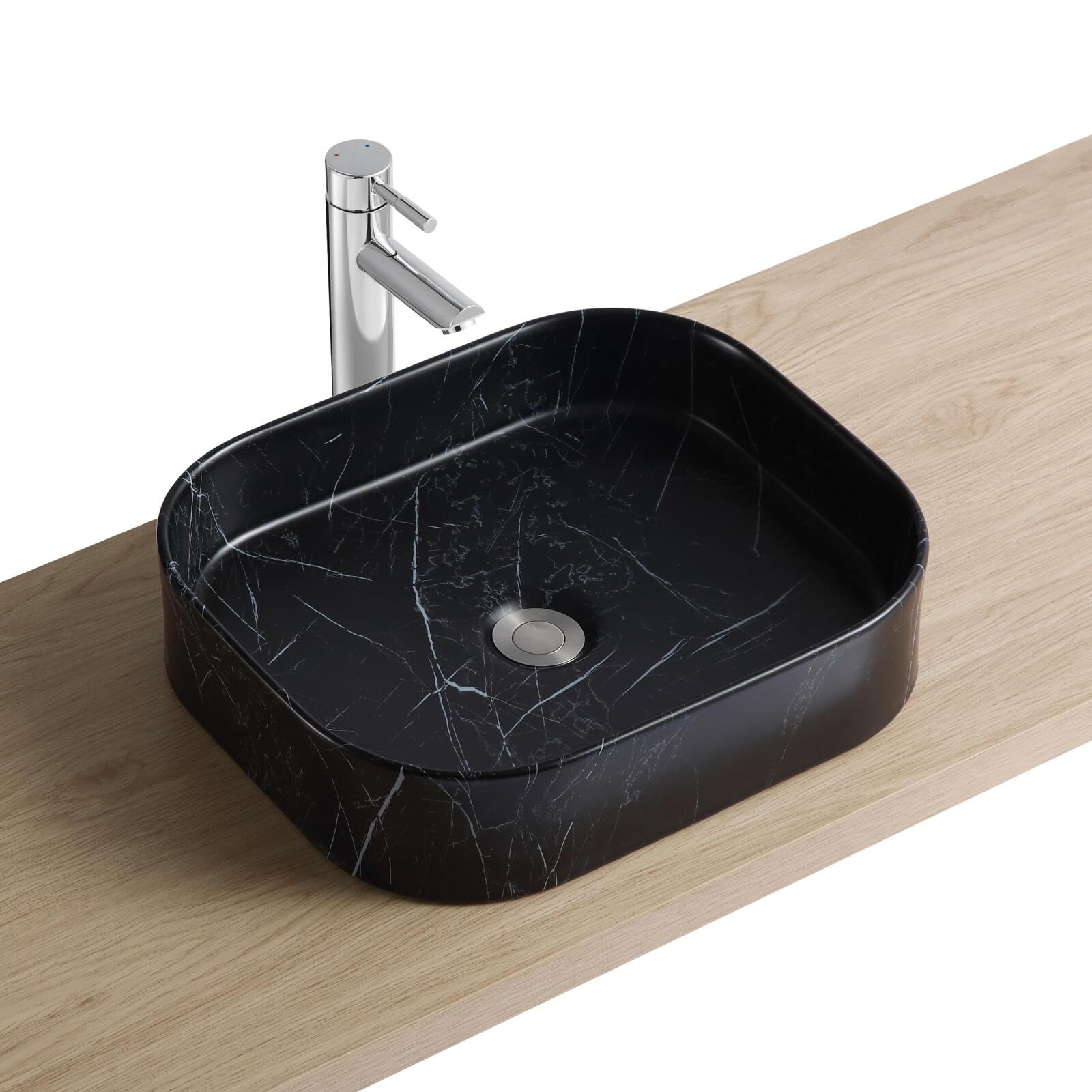 MOB-​IN Vasque à poser rectangle NAYA en céramique 45x38cm