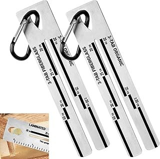 2 Packs 4/09 Shingle Gauge, Roof Pitch Gauge with Carabiner, Tool for Measuring and Analyzeing, Thickness of Roof Shingle