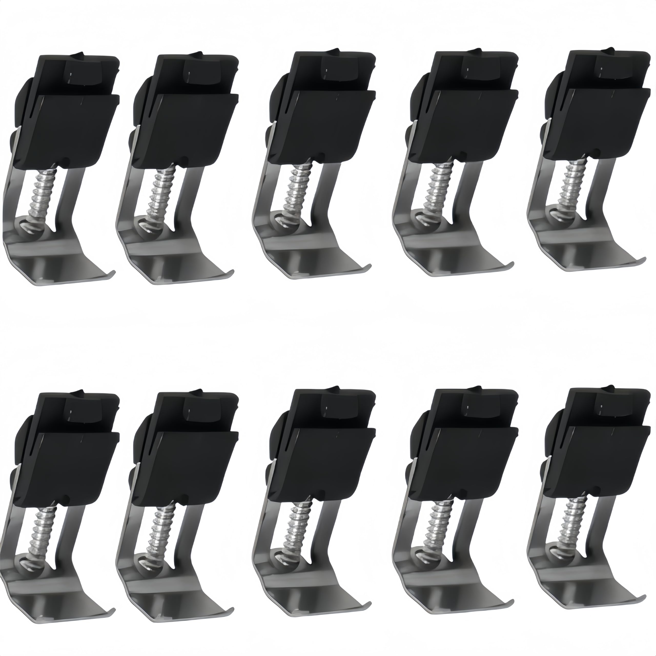 Sopimusz Black 10Pcs Undermount Sink Clips Kitchen Fixing Clips Sink Bow Mounting Brackets Adjustable Fastener Support Repair For Kitchen Bathroom Shower