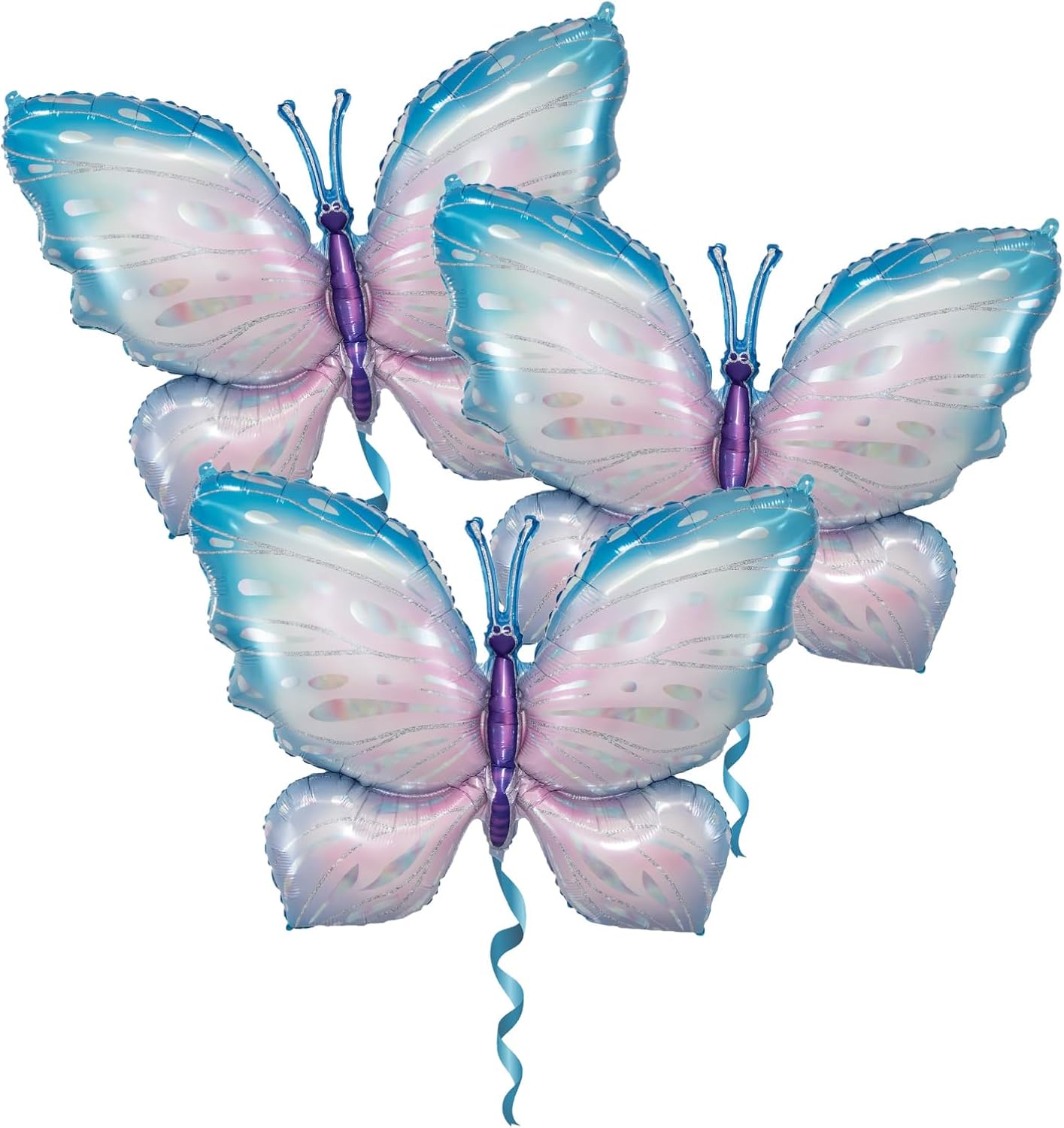 ZHENGYE 3 Pieces Purple Butterfly Balloons Birthday Party Decorations Butterfly Themed Party Supplies Wedding Baby Shower Birthday Decoration Supplies image 3