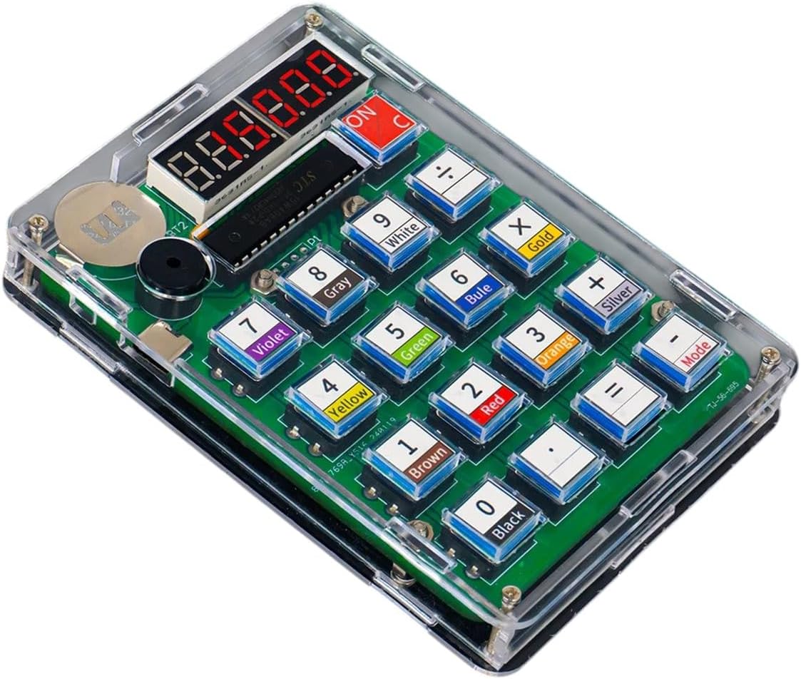 DIY Calculator Electronic Production Kit LED Digital Tube Display with Shell Single-Chip Microcomputer Soldering Practice Kit
