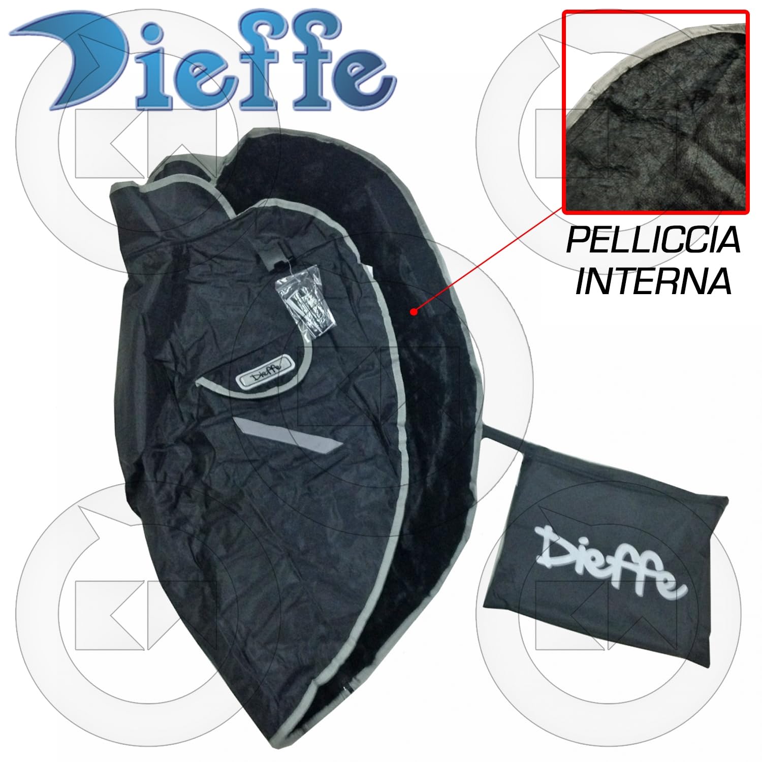 Coprigambe moto scooter Dieffe Impermeabile termoscudo con pelliccia universale