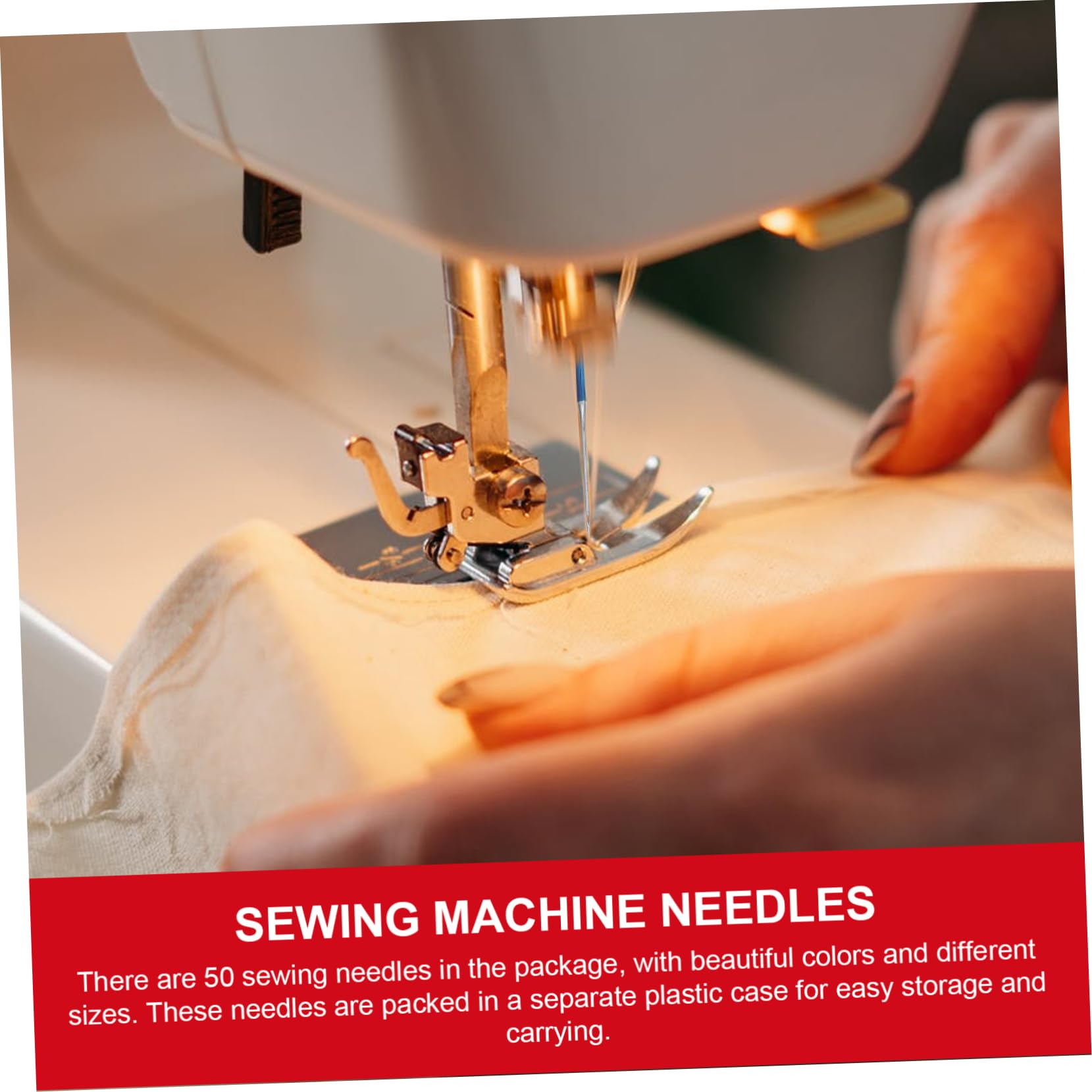 Sewroro 50Piezas Agujas de Máquina de Coser Agujas Versátiles para Tela Elástica Salto Accesorios Duraderos para Proyectos de Costura y Manualidades