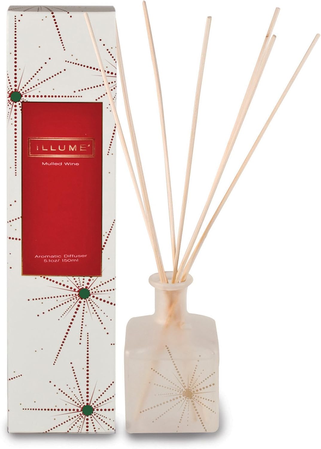 Illume Aromatic Reed Diffuser Mulled Wine, 5.1Ounce Home