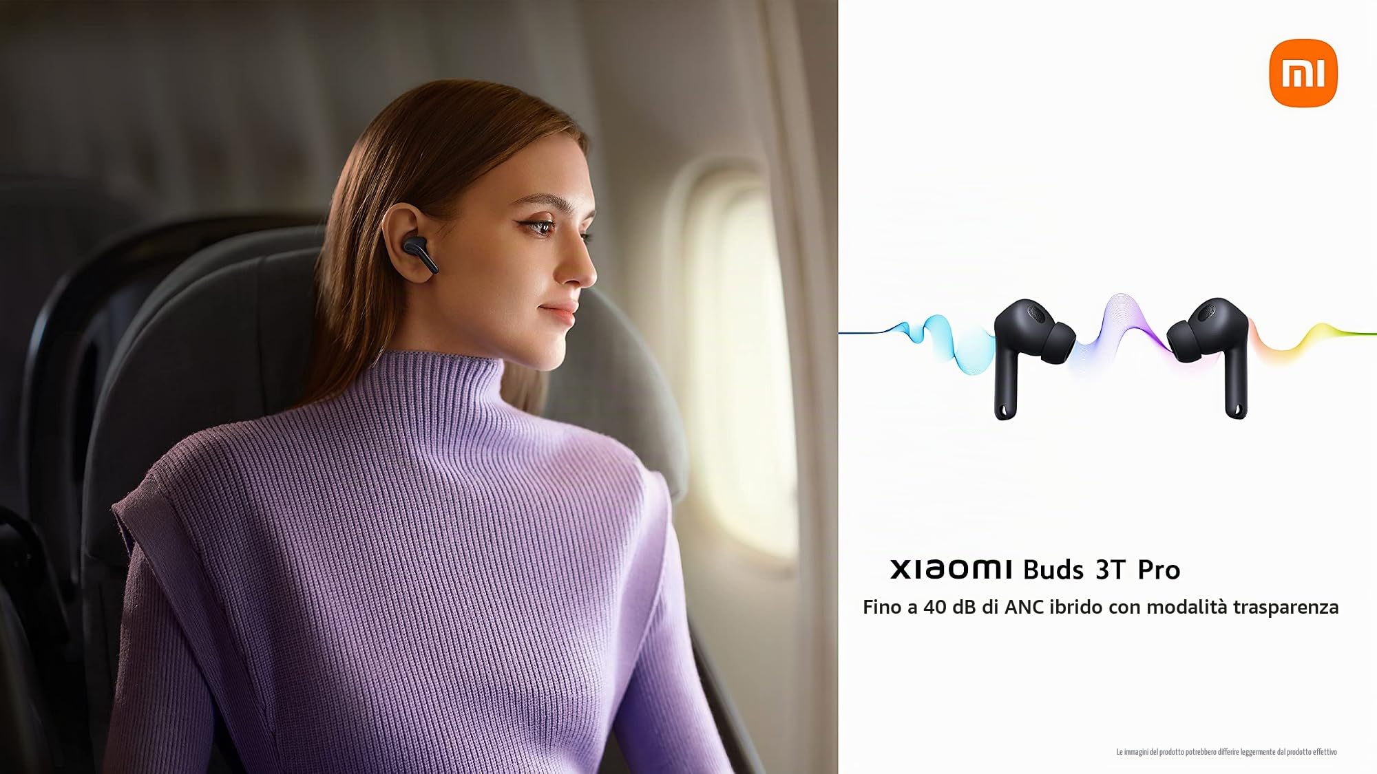 XIAOMI Buds 3T Pro (Gloss White) Con Cavo USB-C 1m, Connessione Bluetooth 5.2, Cancellazione Del Rumore Fino A 40dB, Ricarica Wireless, Resistente A Polvere E Acqua, Versione Italiana