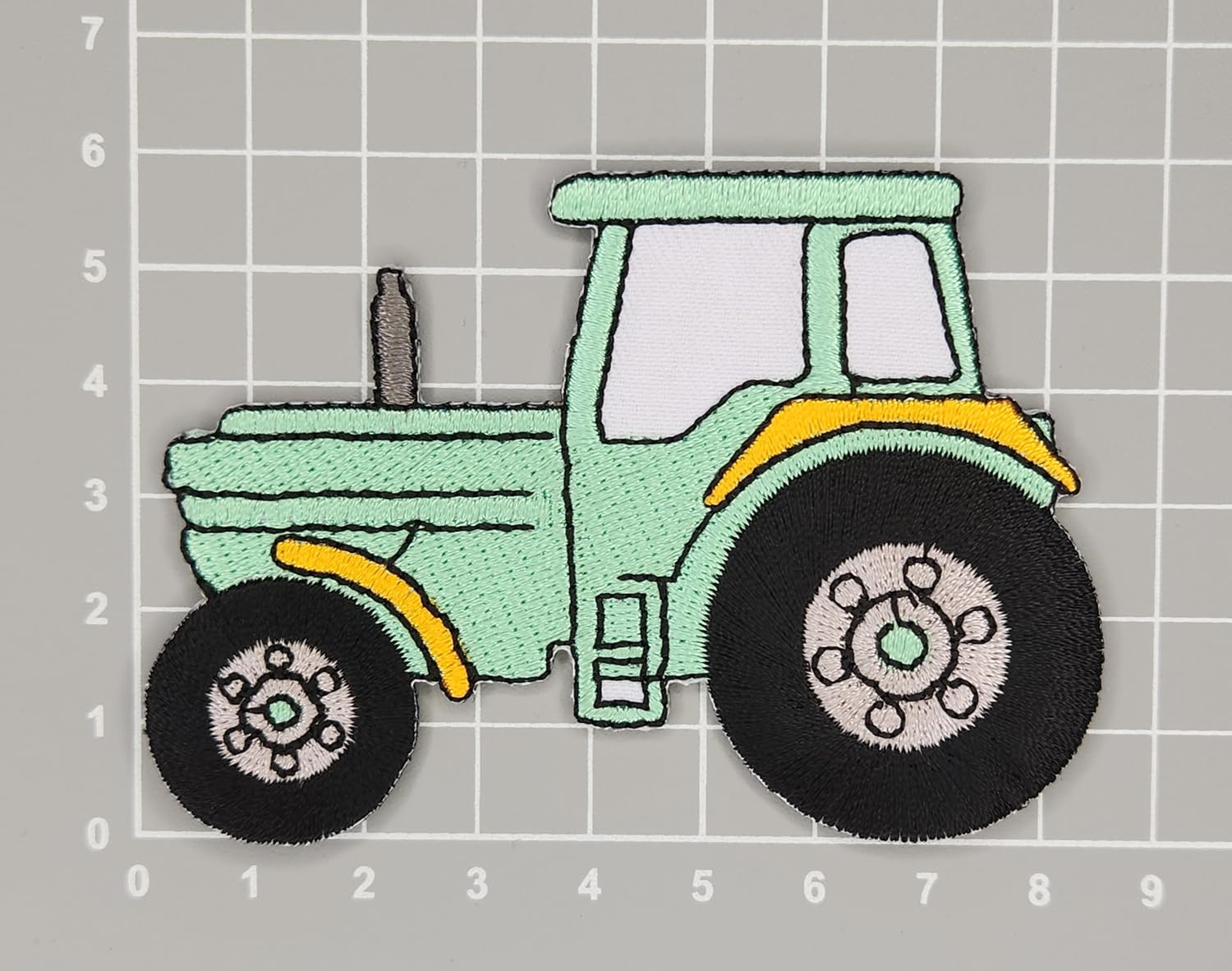 Traktor Aufnäher Zum Aufbügeln – Gestickt, 8,5 X 6,5 Cm, Für Kleidung & Accessoires