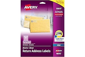 Avery 8660 Clear Address Labels for Inkjet Printers