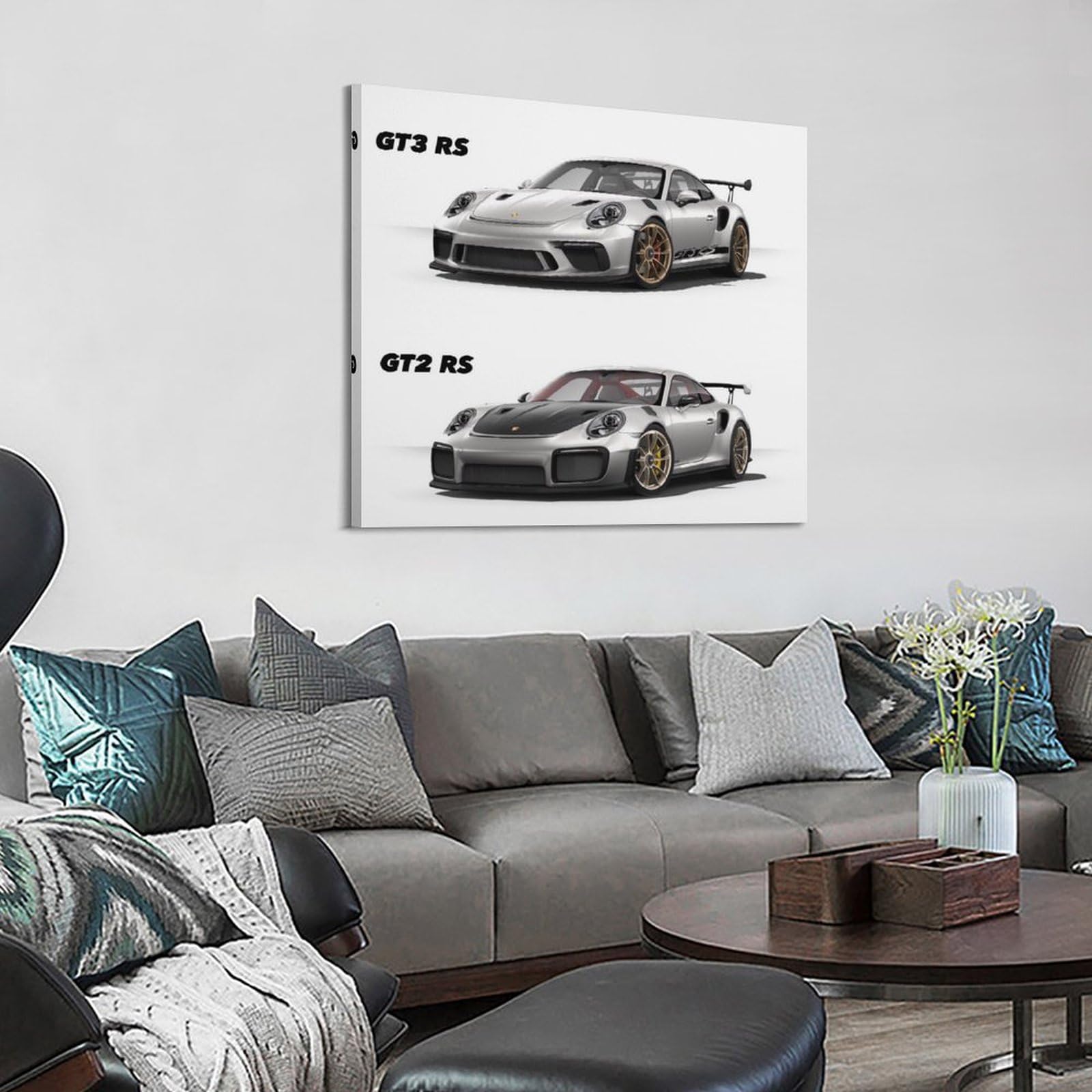 ESTE Porsche 911 GT3 RS Poster 30x45cm - Sportwagen Leinwand Druck Für Wohnzimmer