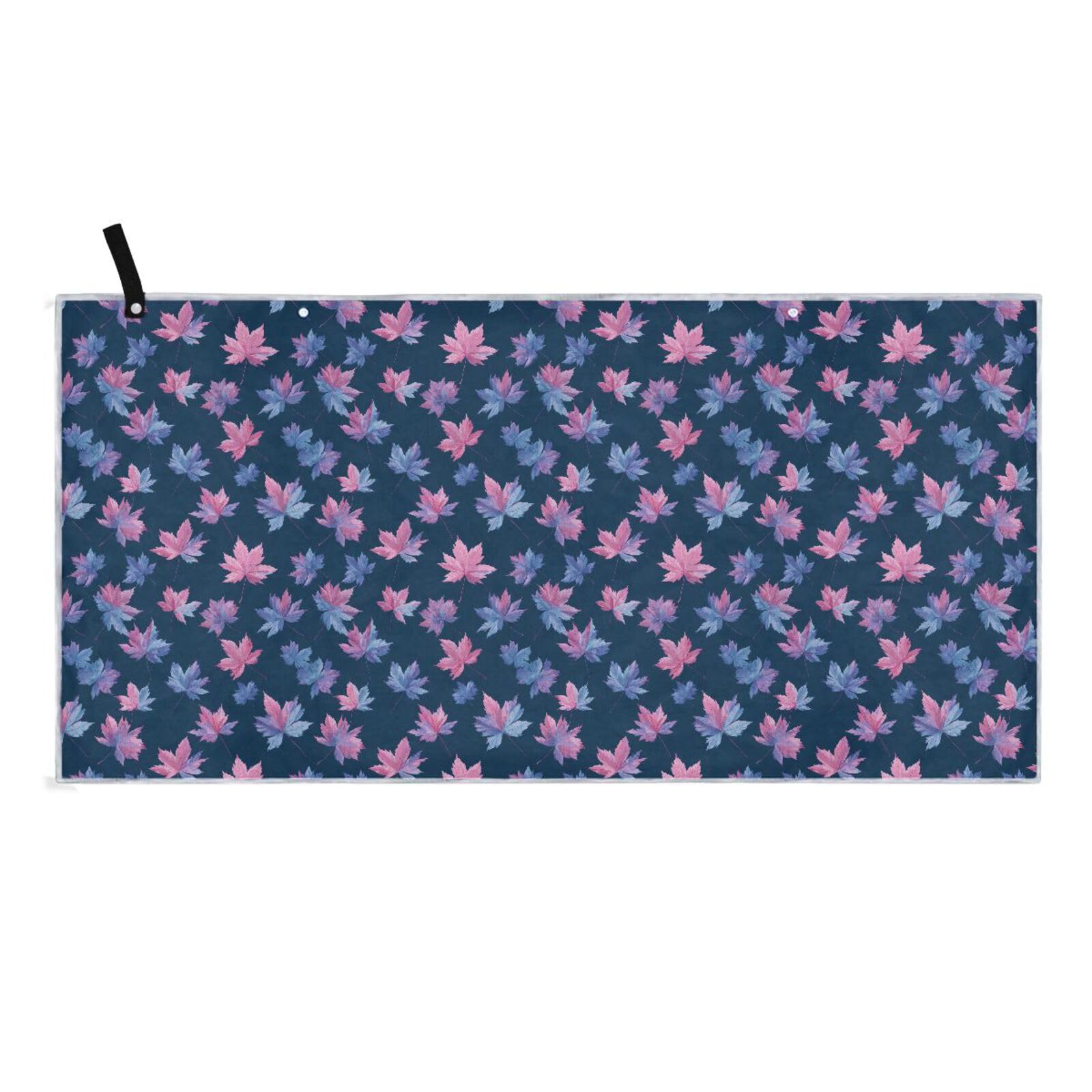 Toallas de gimnasio de secado rápido con diseño de hoja de maple y tejido suave de 100x180 cm