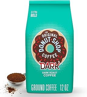 The Original Donut Shop Coffee, Dark, Dark Roast, Ground Coffee, 12 oz Bag