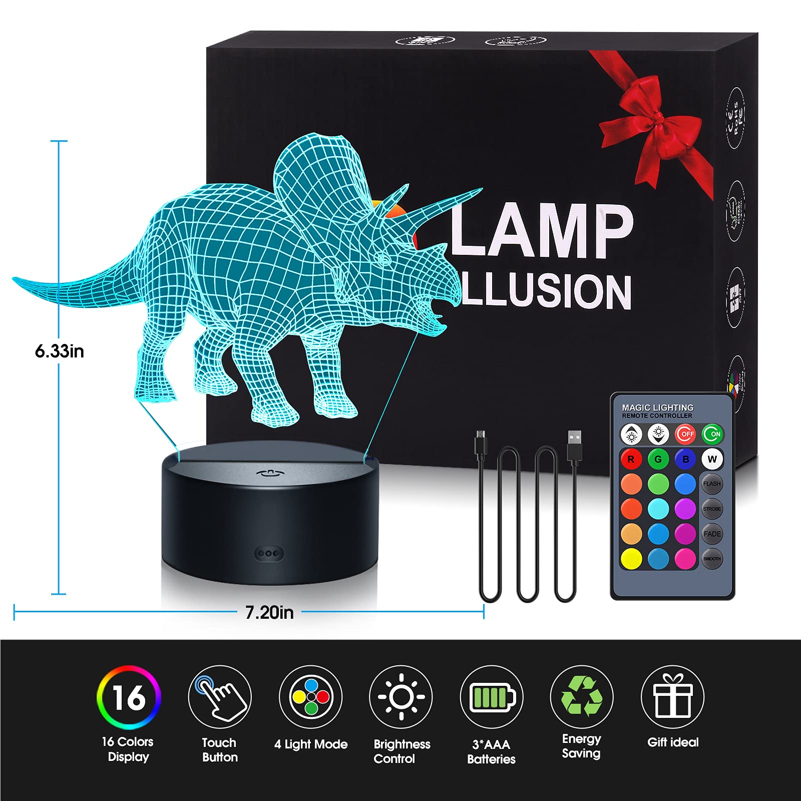 Tesoyzii Regalo Bambino 2 3 4 5 6 7 8 9 10 Anni, Lampada Notturna per Bambini LED Dinosauri per Bambini 2 3 4 5 6 7 8 9 10 Anni Giocattoli Bambina 2-10 Anni Regalo Compleanno Bambina 2-10 Anni