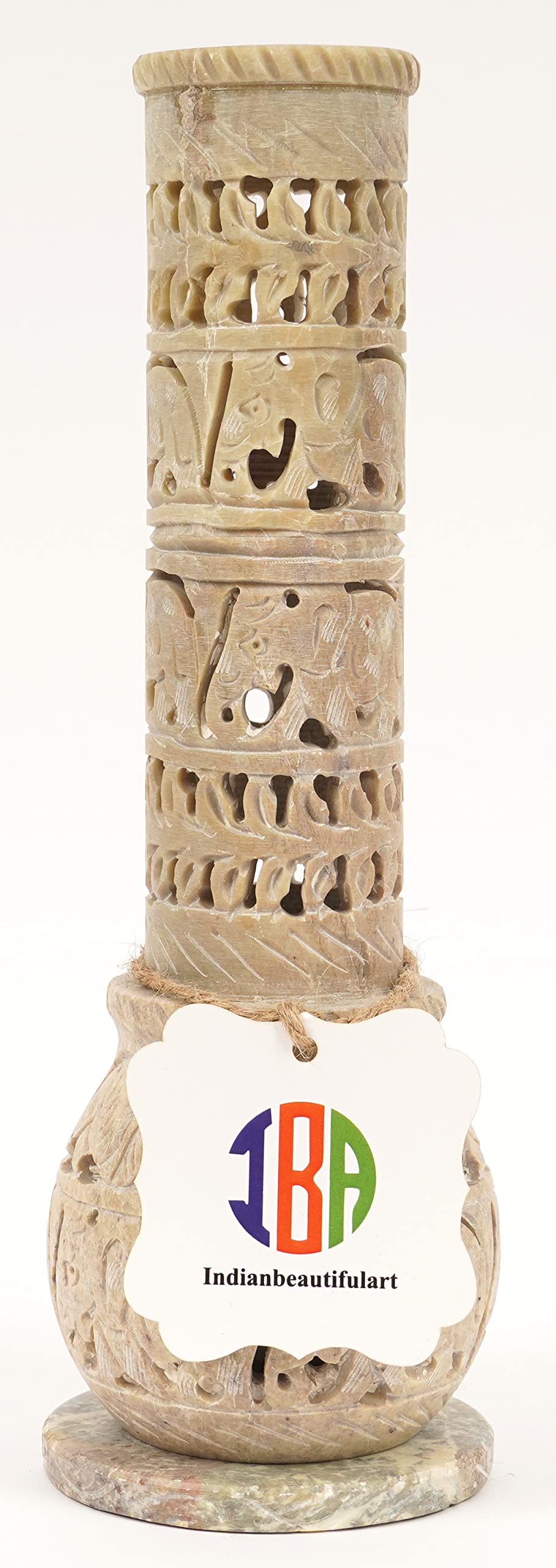 MyGift Mini Zen Garden met Ganesh Standbeeld, Wierook Stick Burner, Theelichthouders, Decoratieve Rotsen en Display Tray