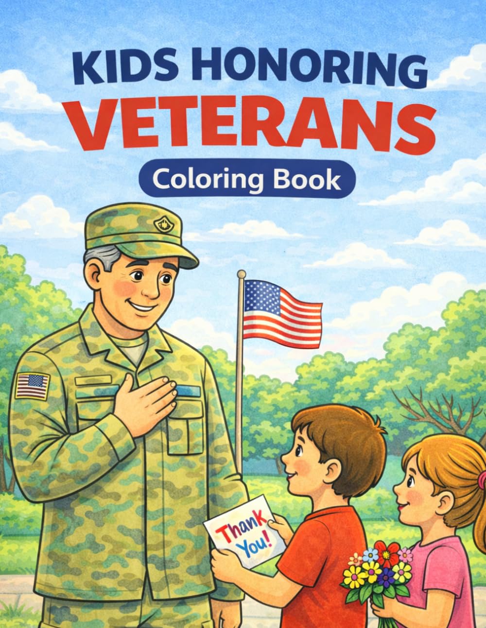 Kids Honoring Veterans Coloring Book: Children Celebrating Military Service, Sacrifice, and American Heroes