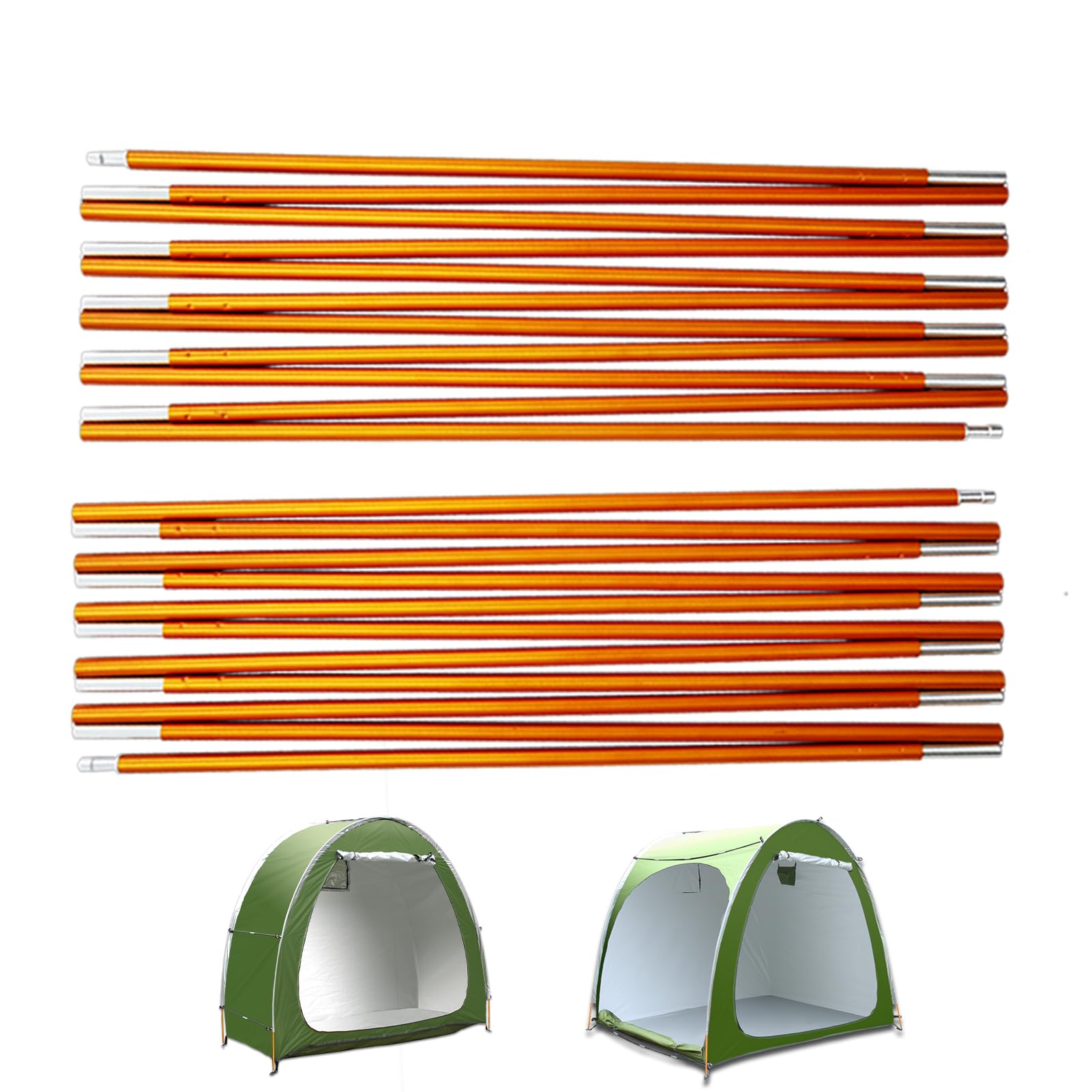 HuaKastro Replacement Tent Poles for Bike Storage Tent, Aluminum Long Arching Pole, 8.5mm - Set of 2