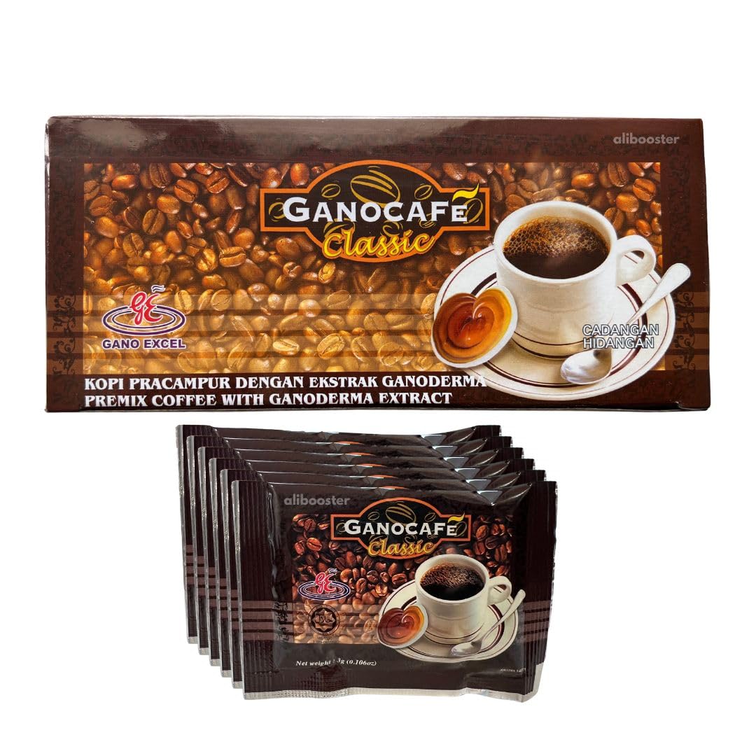 GanoCafé Gano Excel Classic - Caffè nero senza zucchero fungo ganoderma reishi