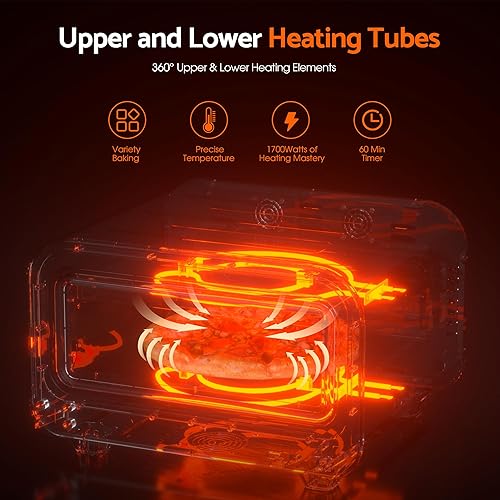 Miniatura 4 de Horno de pizza de interior, máquina para hacer pizza de encimera con 6 programas, máximo 840 F para pizzas de 12 pulgadas, máquina de pizza