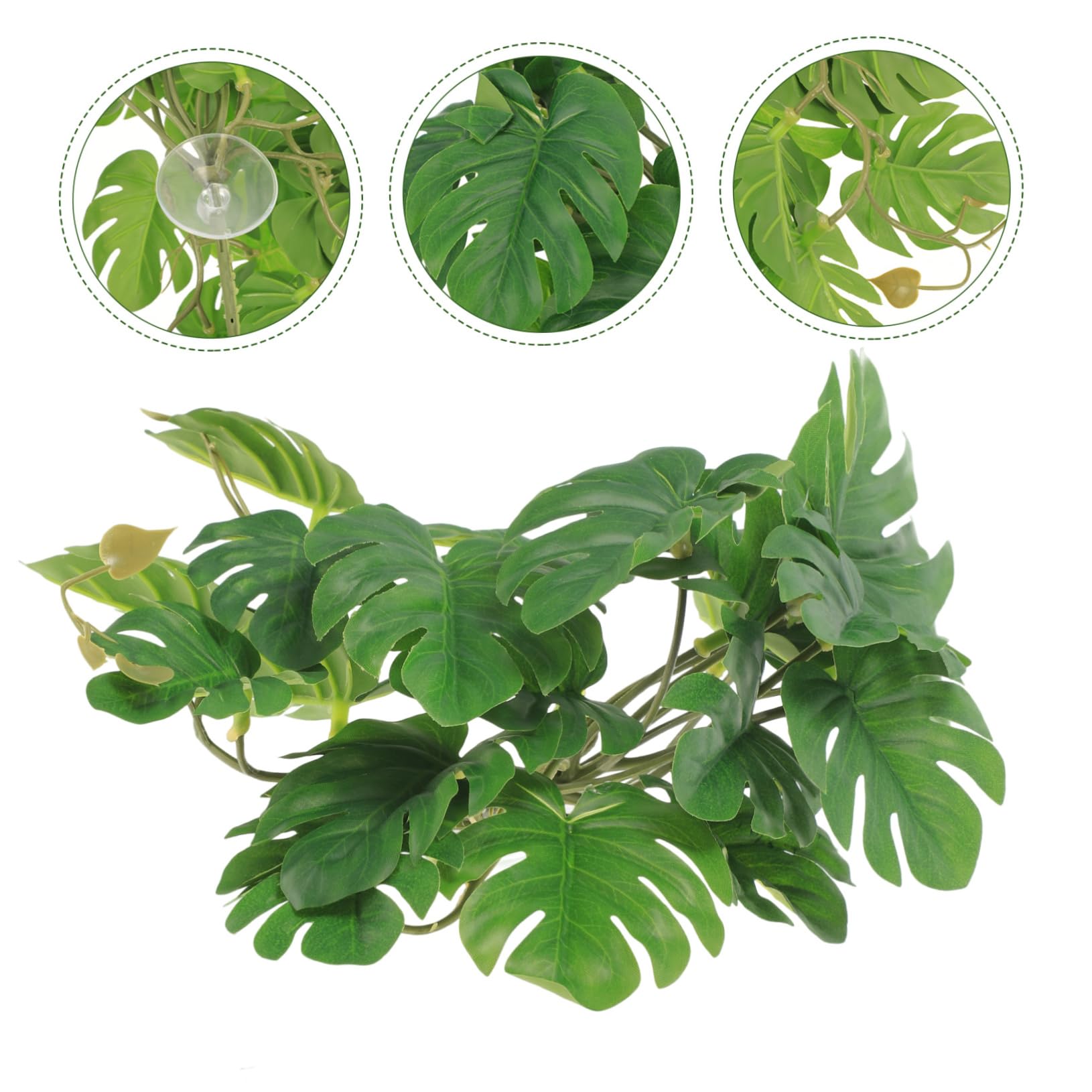 Kisangel 4piezas Terrario Decorativo Plantas Artificiales para Reptiles Accesorios De Hábitat Simulados para Acuarios y Terrarios Sin Daño Mascotas