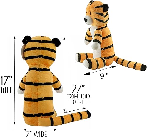 Miniatura 5 de Attatoy Regit The Plush Tiger Toy - Animal de peluche de tigre sentado a rayas de 17 pulgadas de alto