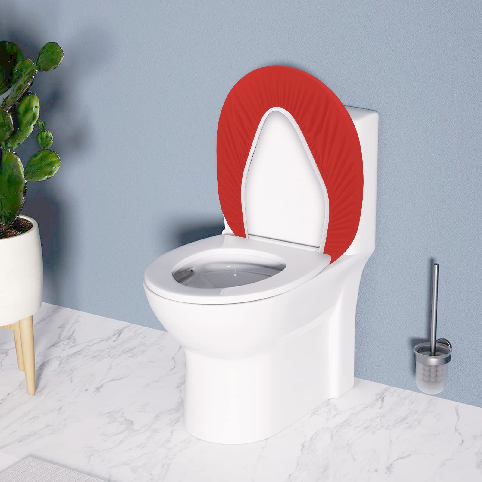 Amazon｜トイレ蓋カバー、バスルームストレッチスパンデックス洗濯可能