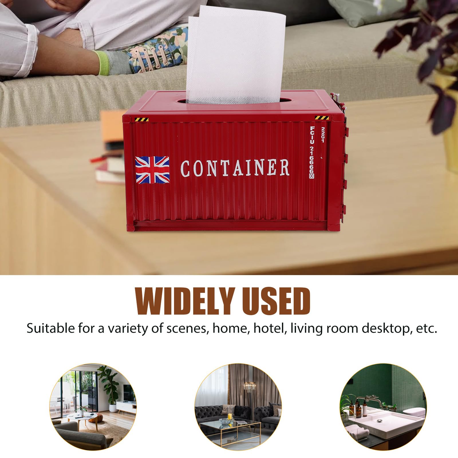 Amazon.com: Red Shipping Container Tissue Box, Metal Napkin Holder