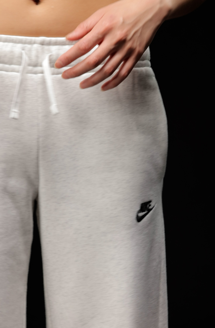 nike women's sportswear essential fleece pants birch heather