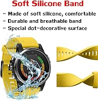 Vista 45 de ANCOOL - Correa para Garmin Fenix 5S, de ajuste fácil, de silicona suave de 20 mm de ancho, correa de reloj para Fenix 5S