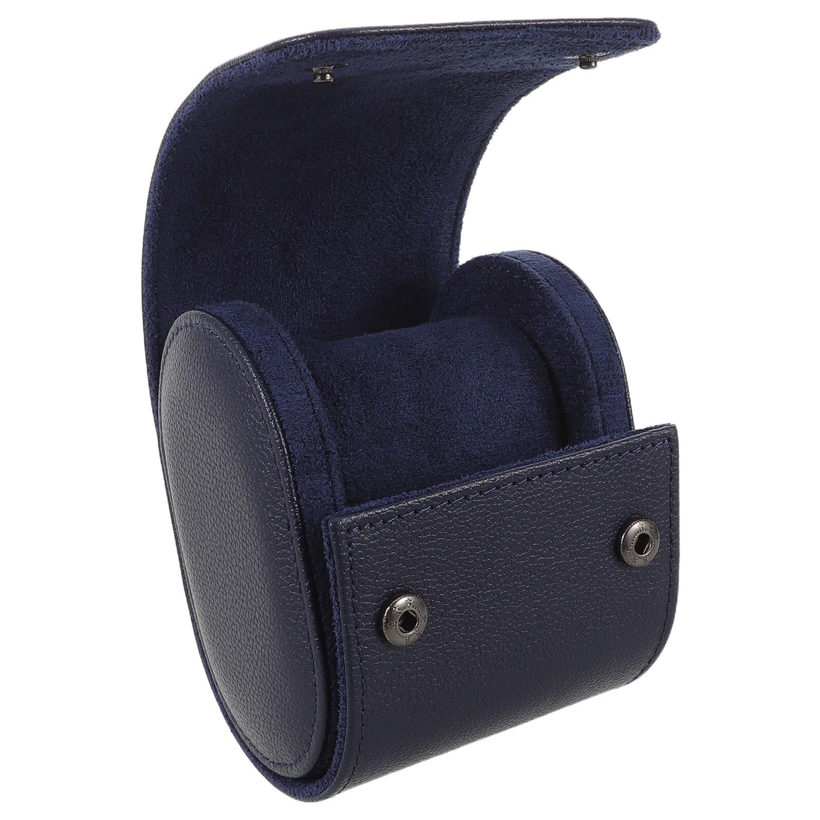 Reise Uhrenetui Einzeln aus Pu Leder, Blau, für Herren und Damen | Staubdichte Schutzbox mit Weicher Innenfütterung, Stabile Form für Geschäftsreise und Urlaub, für Schmuck