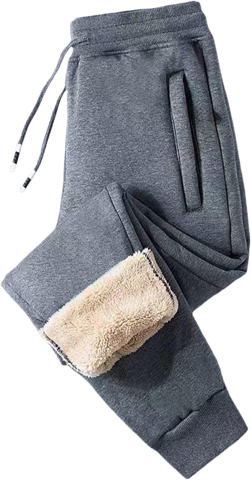 Warm Wool Sweatpants Winter Jogging Pants Lined Sports Memory Plush Cargo Jeans Lightweight Combat Trousers Mens Gents Black Smart Casual for Men UK Multi High Stretch Summer Elasticated