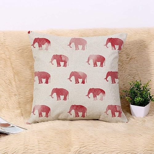 Miniatura 2 de Funda de almohada de 18 x 18 pulgadas, diseño de elefante rojo Alabama, fundas de almohada cuadradas grandes para decoración del hogar, fundas de
