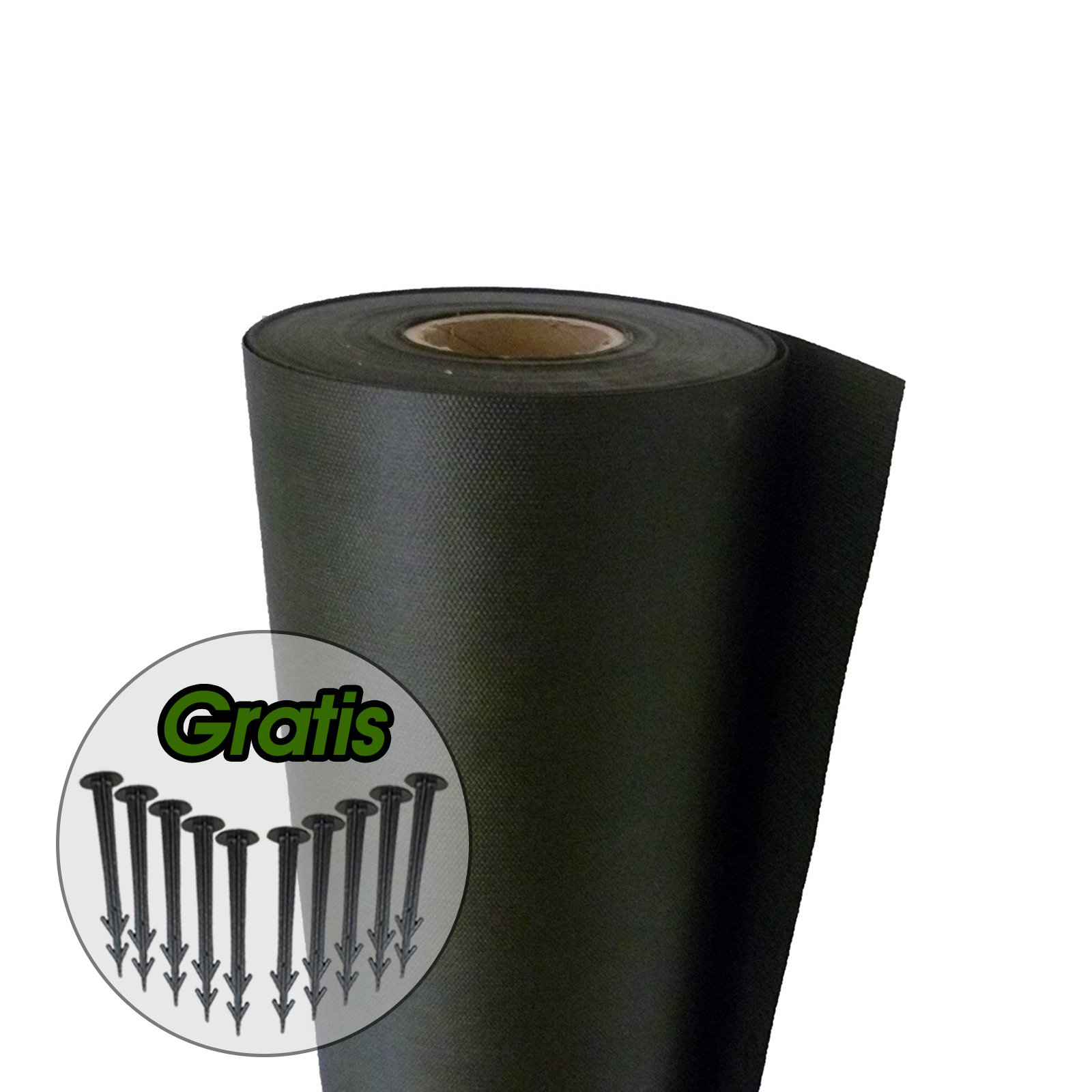 48m² Gartenvlies Unkrautvlies Unkrautfolie Mulchfolie Mulchvlies 150g/m² 1,2m breit + 10 Erdanker Gratis