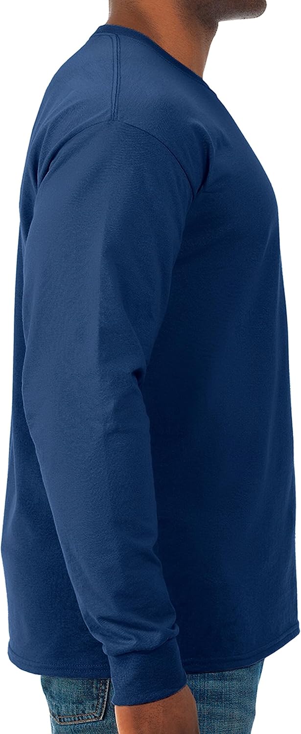 Jerzees Mens Dri-Power Cotton Blend Long Sleeve Tees, Moisture Wicking, Odor Protection, UPF 30+, Sizes S-3x - Image 4