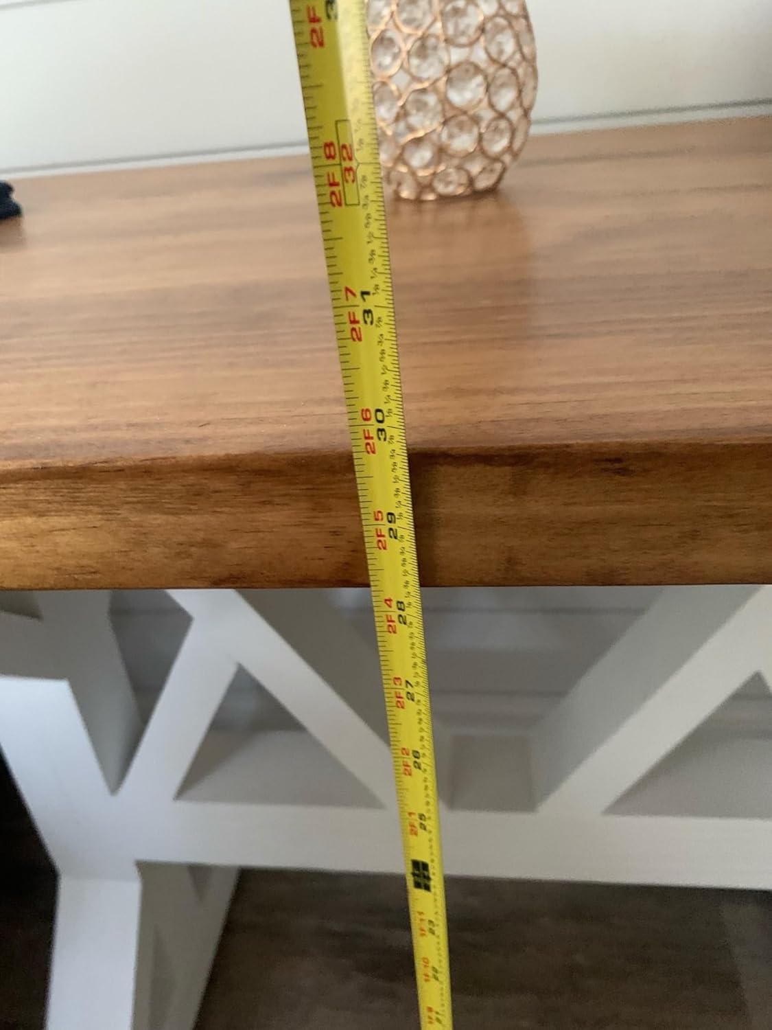 Handcrafted Cozy Farmhouse Charm for Two! Farm Legs with White Brackets. - Breakfast Nook - Small Area - Rustic Style Table or Desk for Daily Food Enjoyment