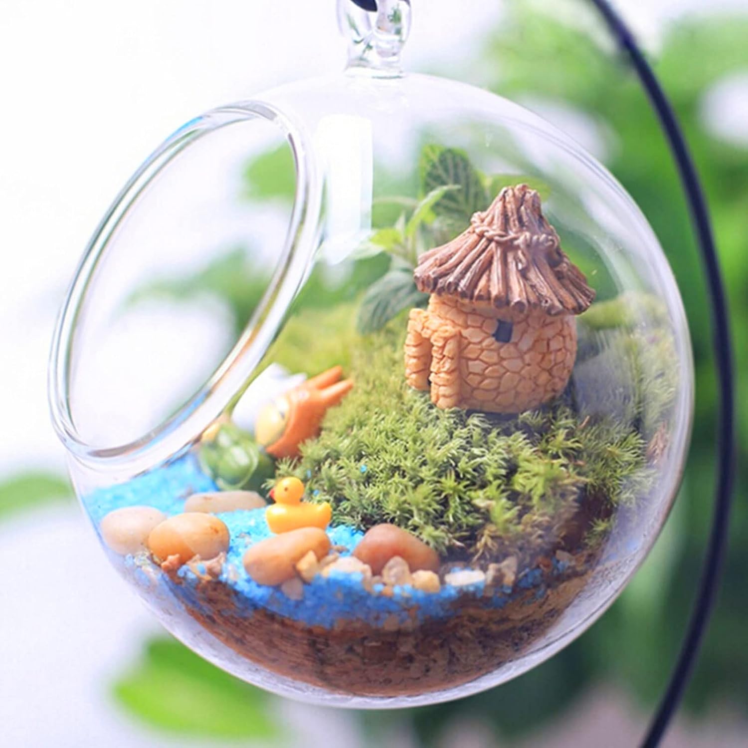 MANCHAP 60 PCS 3.15 Inch(80mm) Clear Acrylic Hanging Globes & Balls - Fillable Air Plant Holder for DIY, Art, Wedding & Garden Decoration