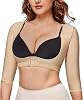 MICOHPKLE Women Arm Shaper Compression Sleeve Lipo Post Surgical Slimmer Faja Top Posture Corrector Shapewear Body Shaper Medium, Beige