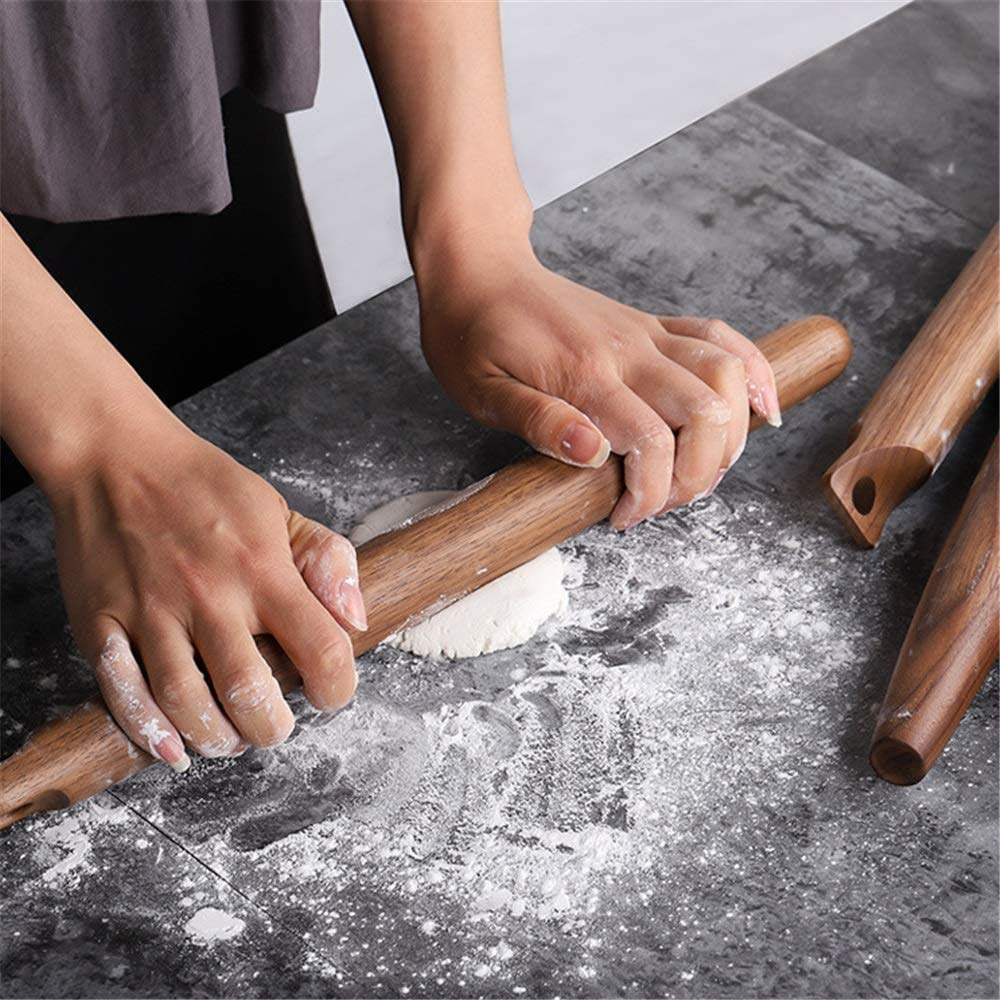Pin rotolante (15,7 Pollici) □ Pin in Legno per Fondente, Crosta di Torta, Biscotti, Pasticceria, Pasta □ Design affusolato e Costruzione Liscia - Utensile da Cucina Essenziale
