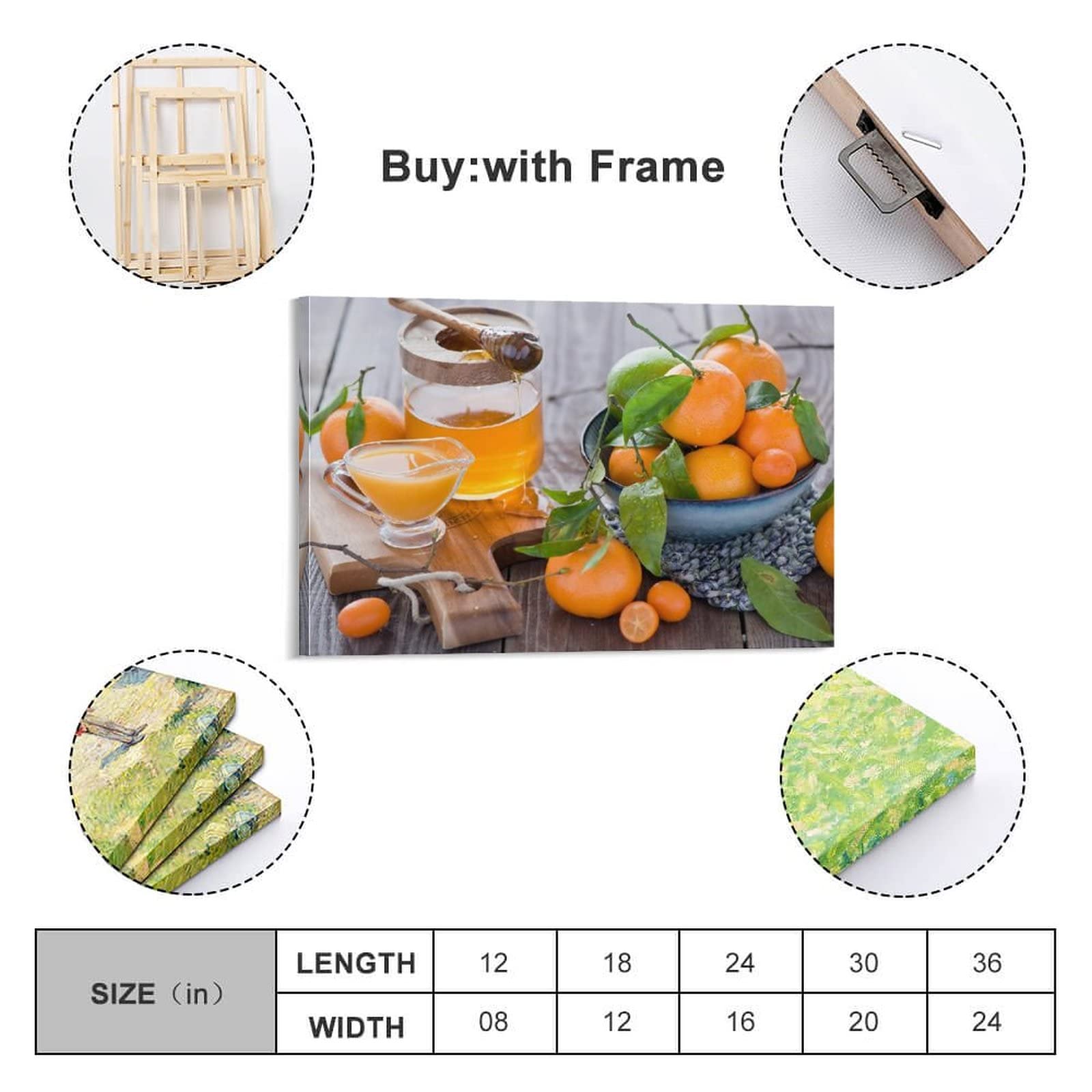 YIBIN Vitamin C in orangefarbenem Saft-Poster, dekoratives Gemälde, Leinwand, Wandposter und Kunstbild, modernes Familien-Schlafzimmer, 60 x 90 cm
