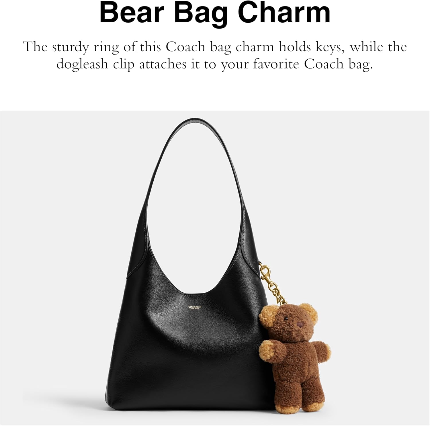 COACH Floppy With Antlers Bag Charm In Shearling - Image 2