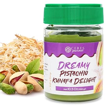 Dubai Chocolate Filling Mixture 10.5oz, Premium Spreadable Dubai Chocolate Cream with Pistachio Filling, Crispy Kataifi & Pistachio Cream