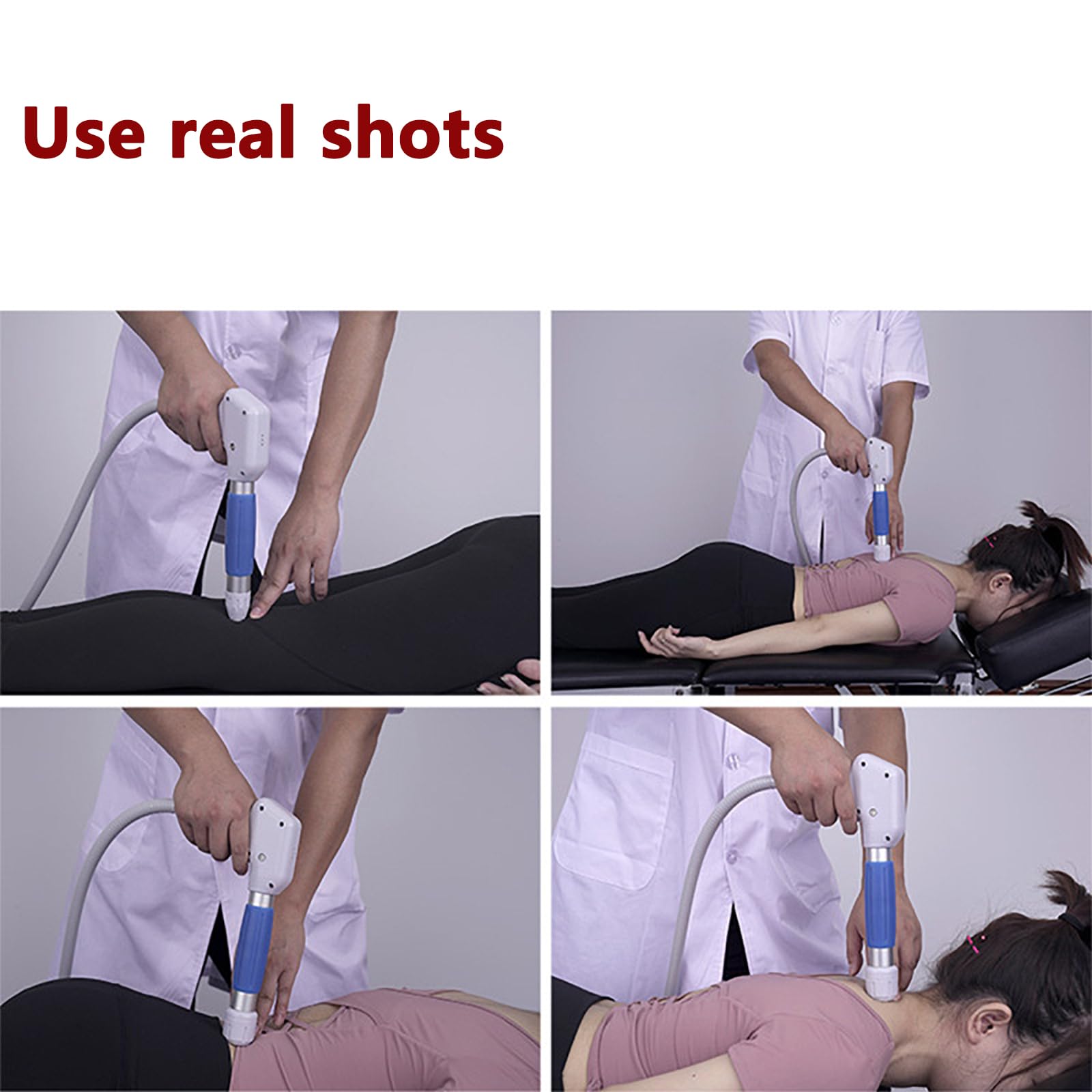 Macchina per Onde D'urto ED, Strumento Pneumatico per Fisioterapia a Onde D'urto con 5 Sonde, Intensità Regolabile 0,5-10 Bar E Frequenza 0,1-22 Hz, profondità nella Pelle 8 Cm, Non Invasivo