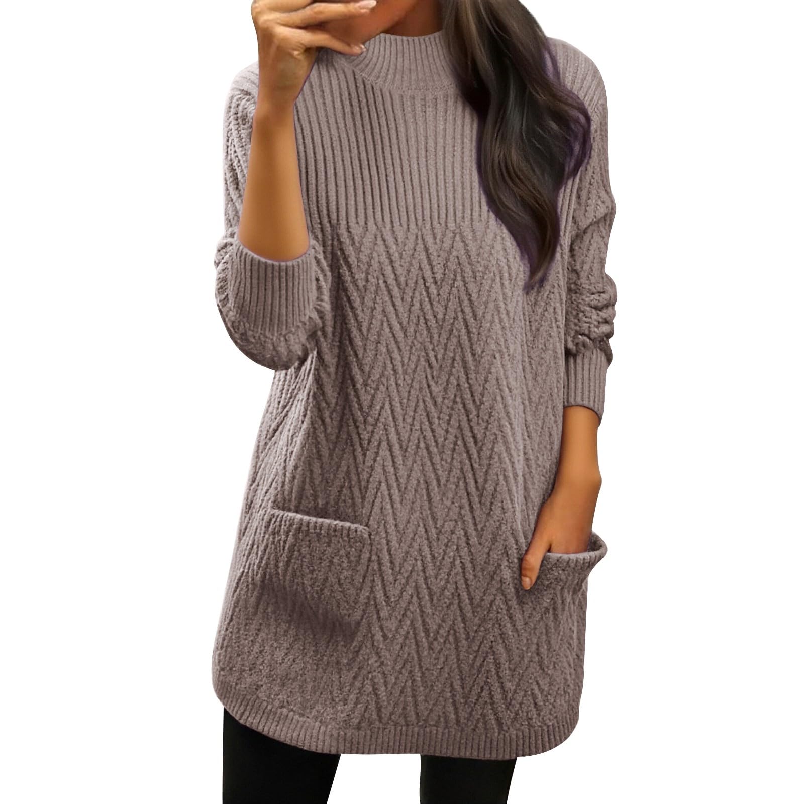 Womens Comfort Cozy Sweaters for Anxiety Trendy Crewneck Clothes Casual Pullover Winter Warm Long Pajamas