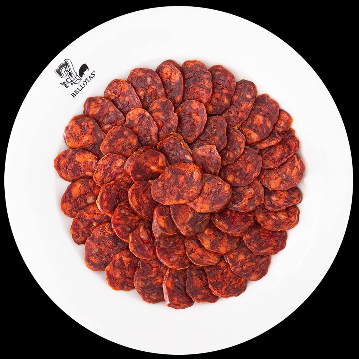7 BELLOTAS Salame Spagnolo CHORIZO 100% Iberico Pata Negra | Salsicce Chorizo Guijuelo Salamanca (Tubo +500 g)