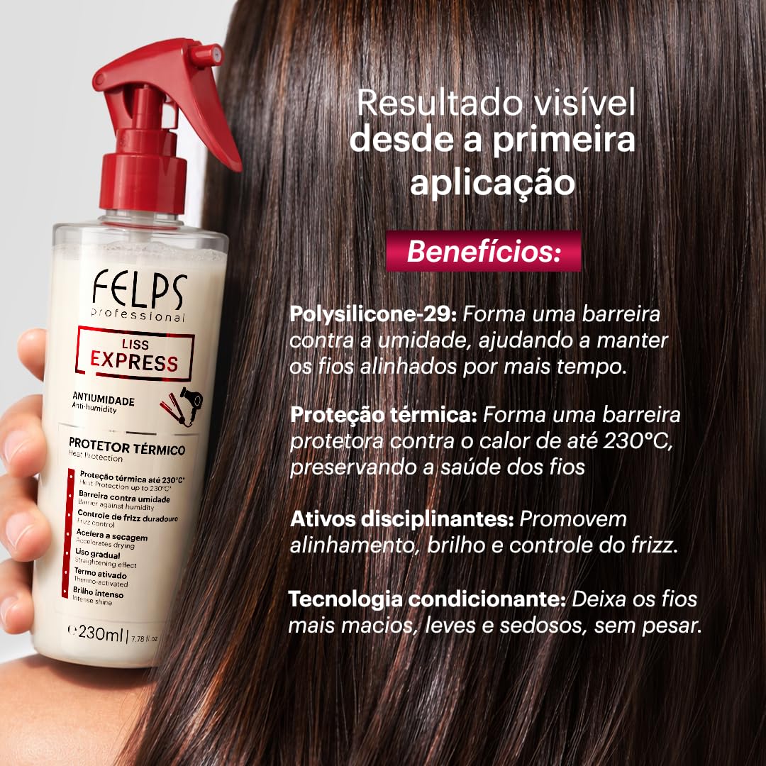 Felps Professional | S.O.S. Liss Express Fluid | Thermal Protector | 230 ml