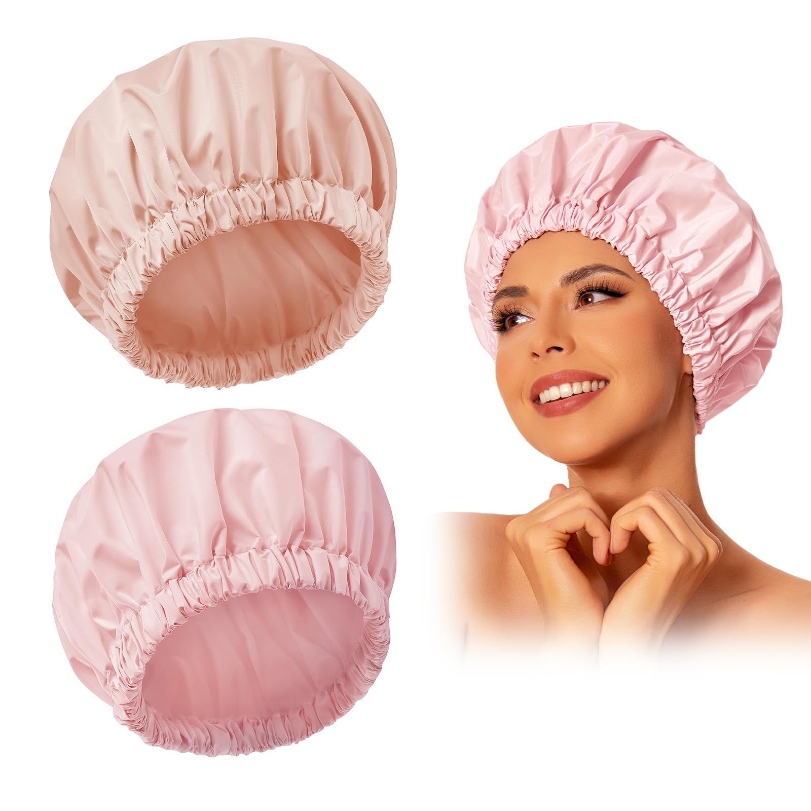 Reusable Shower Caps for Women - Waterproof & Dry Hair -24